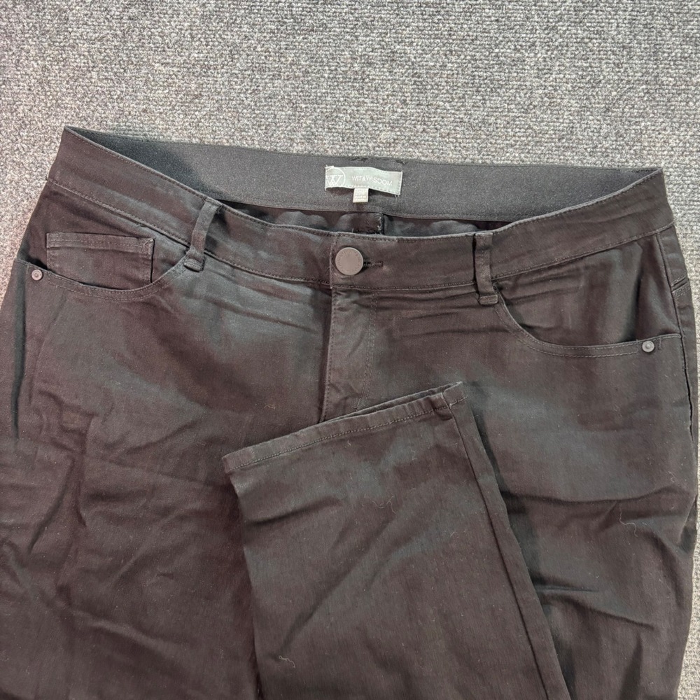 Wit & Wisdom Pants Women 20W Black Ab-solution Straight Leg LRI2561SL Stretch